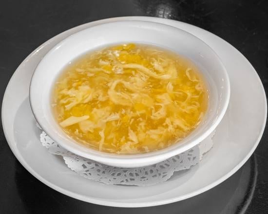 Velvet Corn Egg Drop Soup.