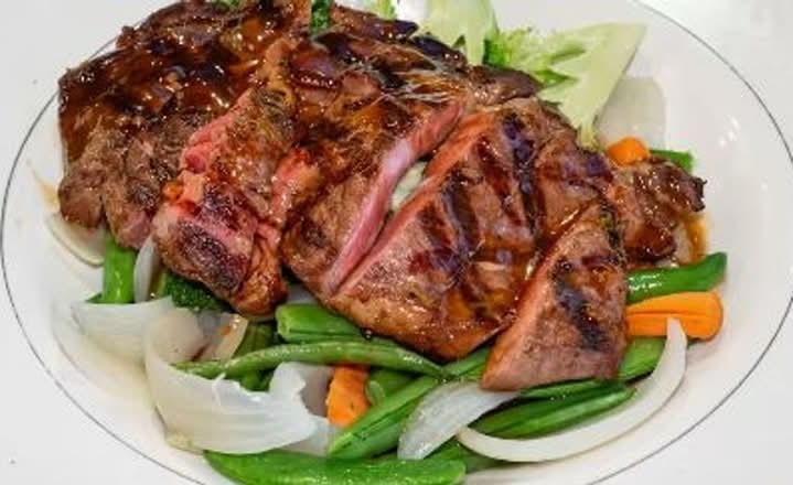 Teriyaki Steak.